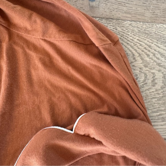 Nordstrom Classic Pajama Set Brown Small - Picture 2 of 4